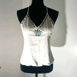 Beaded Boho Halter Top